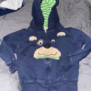 Carter's Navy Blue Bear Face Hoodie